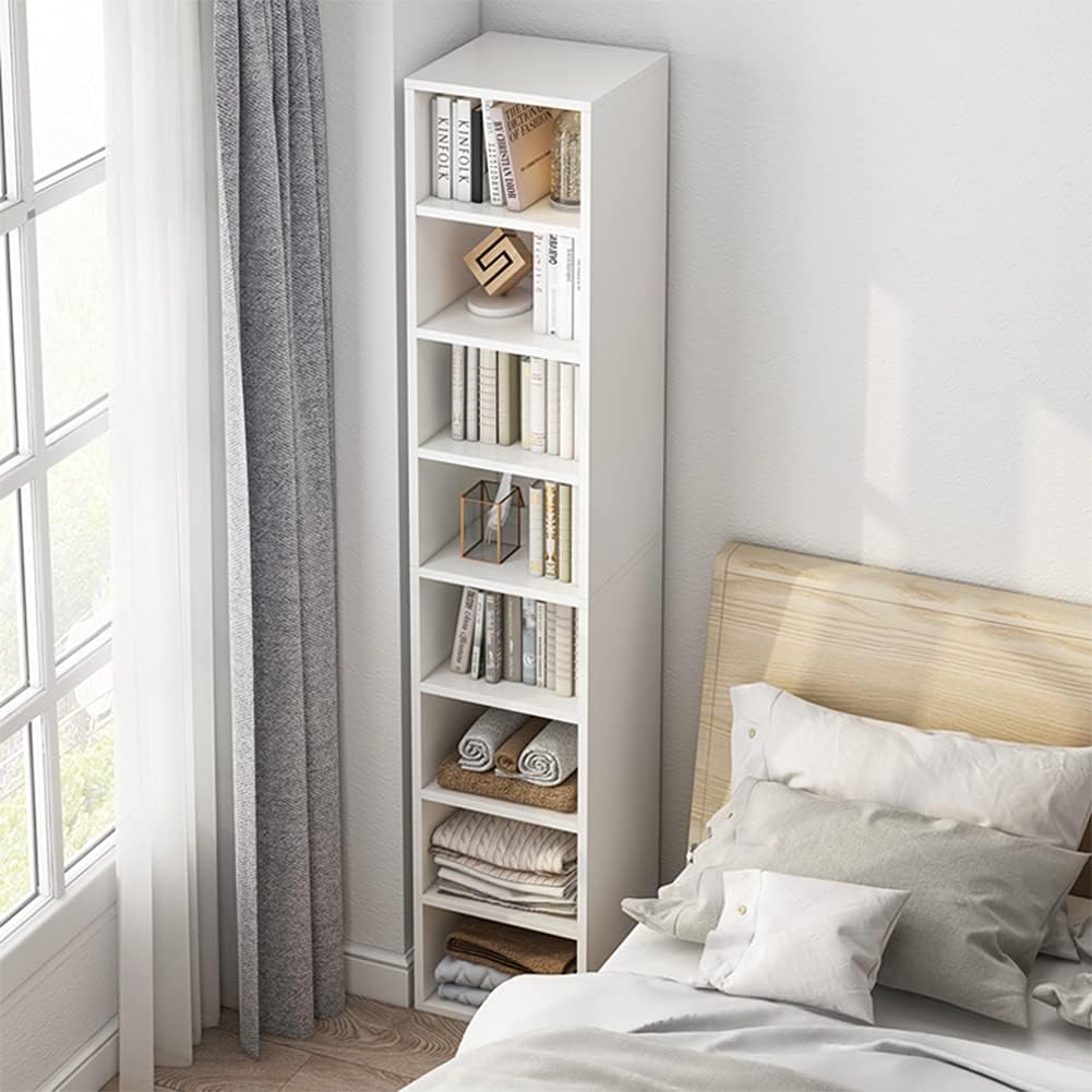White 7-Cube Corner Storage Bookcase