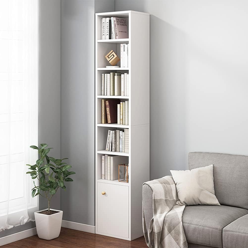 White 7-Cube Corner Storage Bookcase