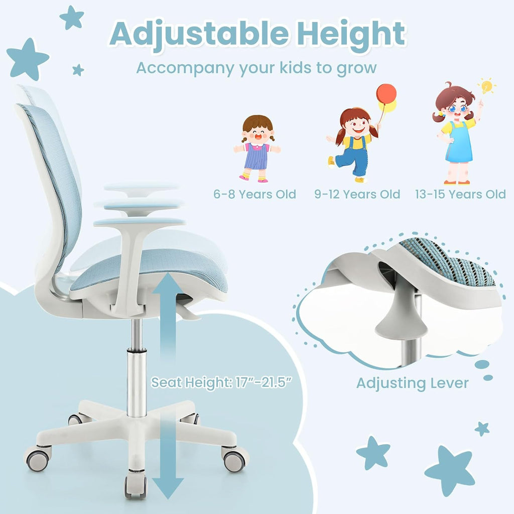 Mesh Adjustable Armrest Kids Chair