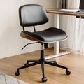 Black PU Adjustable Swivel Desk Chair