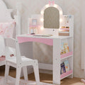 White Lighted Girls Vanity Desk Set
