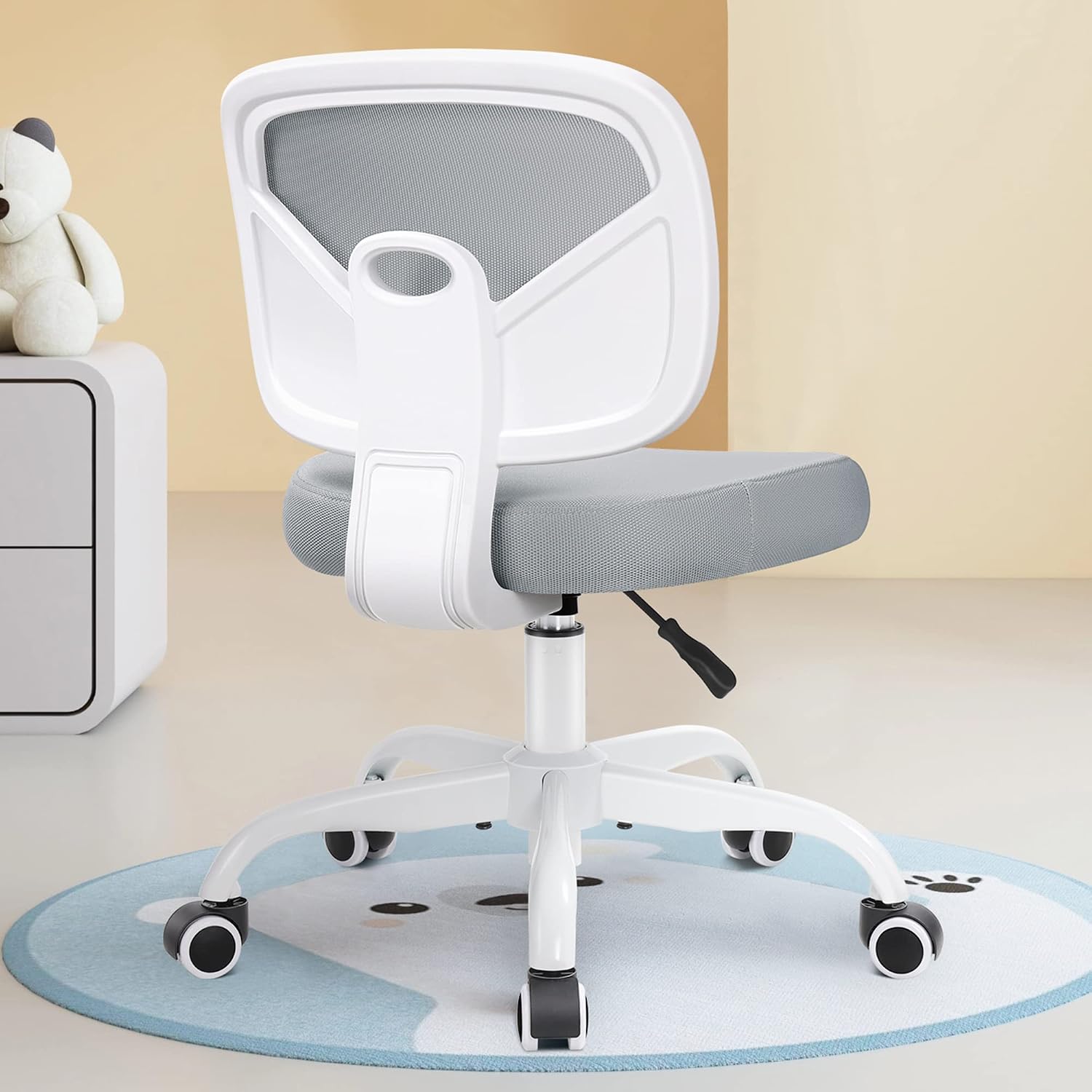 Gray Mesh Adjustable Kids Desk Chair
