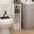 White 3-Tier Narrow Book Shelf