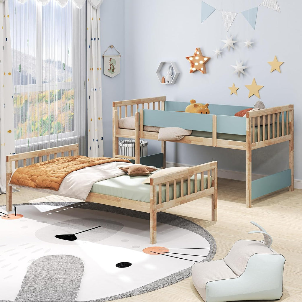 Natural Twin Over Twin Convertible Bunk Bed