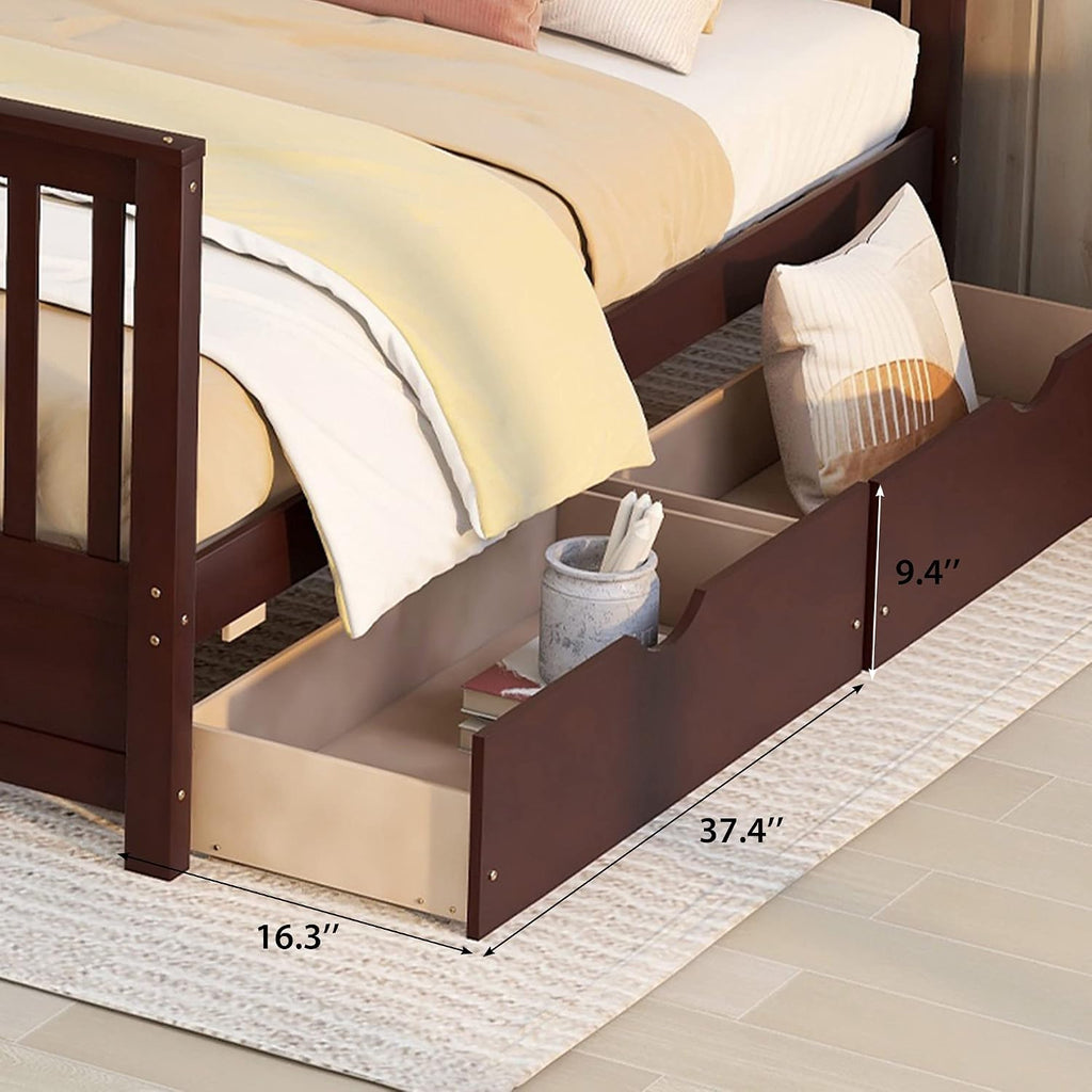 Espresso Twin Over Full Storage Bunk Bed