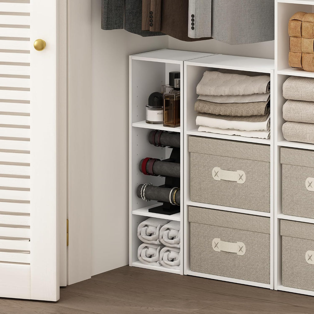 White 3-Tier Narrow Book Shelf