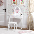 LED Oval Wooden Kids Vanity Set